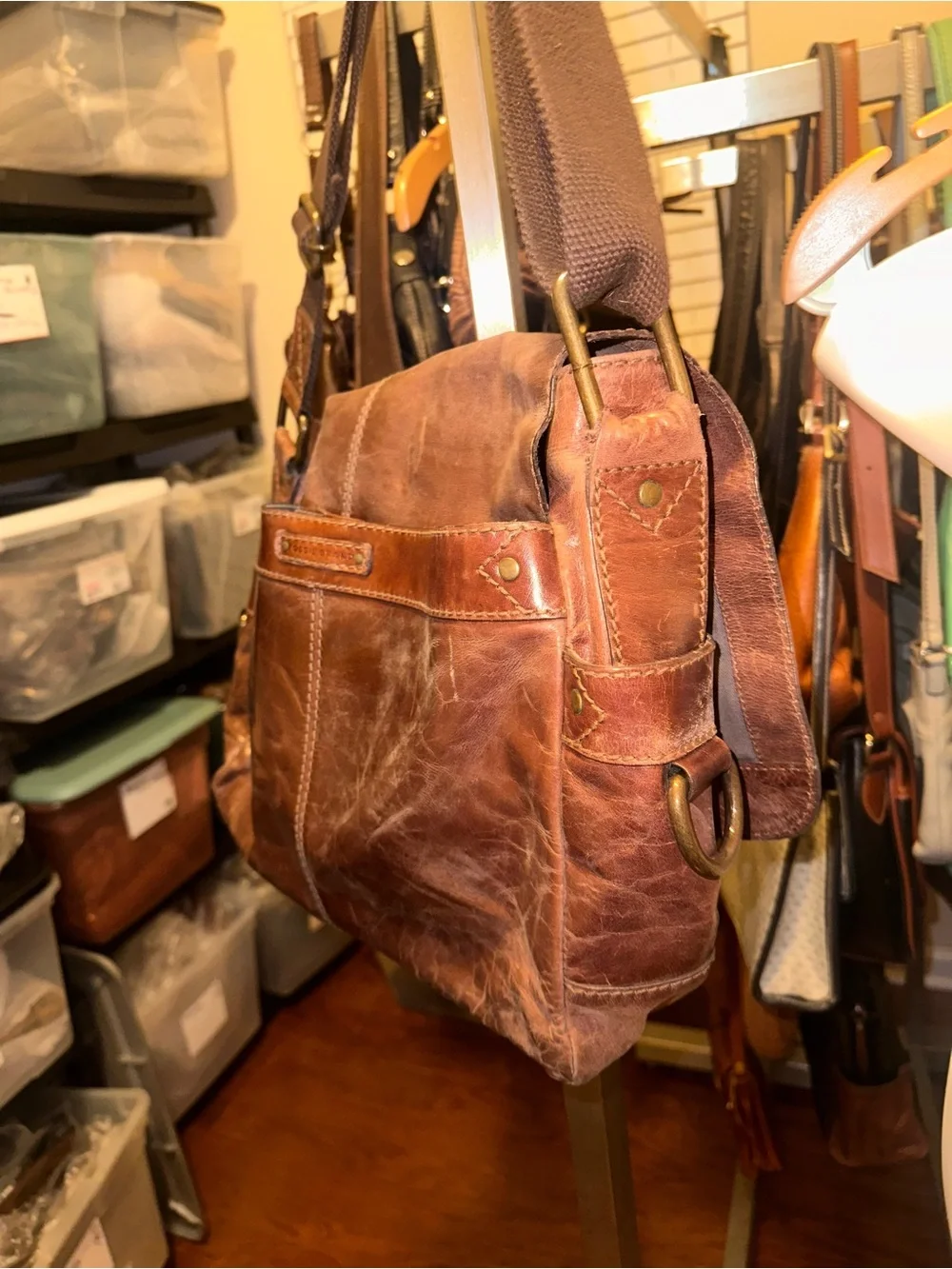CLOSING SALE Fossil Vintage Leather Laptop Messenger Bag REHAB DELETE 6/30